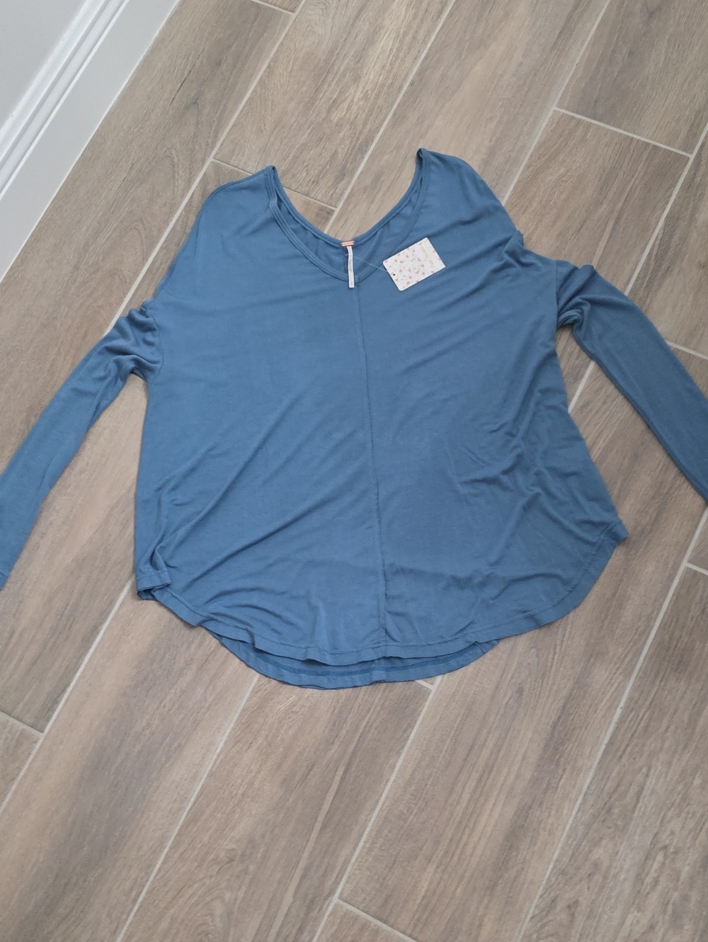 Free People  Long Sleeve Top in Dusty Blue